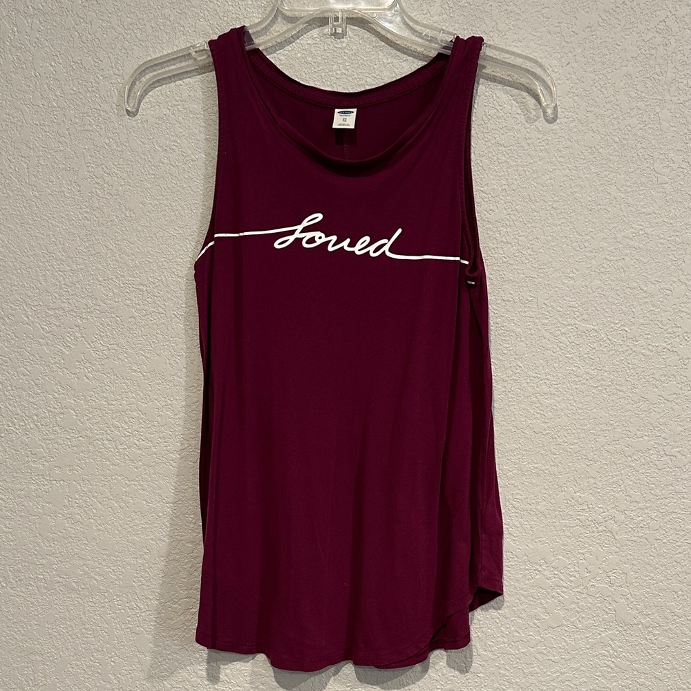 Old Navy Women's Burgundy Loved Tank Top